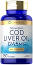 Carlyle Norwegian Cod Liver Oil | mit EPA & DHA | 1245mg | 150 Softgels | Liquid Capsules | Non-GMO & Gluten Kostenlose Ergänzung