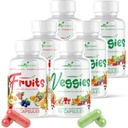 Obst & Gemüse Kapseln - Natürliche Superfood verpackt mit Vitaminen & Minerals - Obst & Gemüse Ergänzungen für Erwachsene Packung 6, 90 Kapseln Jede