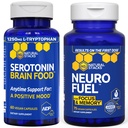 NATURAL STACKS NeuroFuel Nootropic + Serotonin Brain Food Bundle - Unterstützt Gedächtnis, Stimmung & Fokus* - 135 Gesamtkapseln