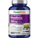NusaPure Rhodiola Rosea 7.500mg 180 Veggie Kapseln (Non-GMO, Extrakt 30:1, Vegan & Glutenfrei) Bioperine