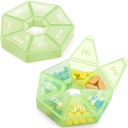 2PCS Wöchentliche Pille Organizer Große 7 Tage Pille Box Organizer Tägliche Medizin für Vitamin Fisch Öl Pillen ergänzt Arthritis Freundlich