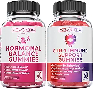 Atlantis Nutrition 60 Hormonal Balance für Frauen Gummi + 8-in-1 Immununterstützung 60 Gummie