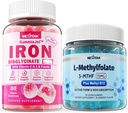 L-metilfolato 15mg + ferro Bisglycinate 26mg riempito Gummies