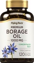 Piping Rock Borage Öl Ergänzung | 1000 mg Softgel Kapseln | 120 Count | Kalt | Hexane Free | Non-GMO, Gluten kostenlose Ergänzung