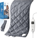 BOB UND BRAD gewichtetes Heizkissen mit weitem Infrarot-Wärme, großes Heizkissen für Body Back Deep Muscle Pain Relief, Geschenk für Familienfrauen, ETL zertifiziert 2.4lbs, 12"x24"(Grau)
