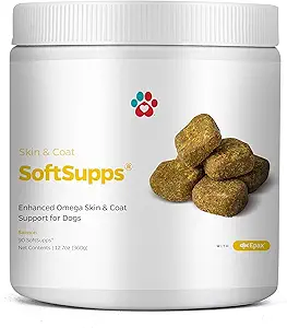 Pet Parents® Skin & Coat SoftSupps® Dog Skin and Coat Supplement mit Omega 3 Fischöl für Hunde, Vitamin E für Hunde und Biotin für Hunde für Hunde Itch Relief, Hundepflege, 90ct Skin Vitamins für Hunde
