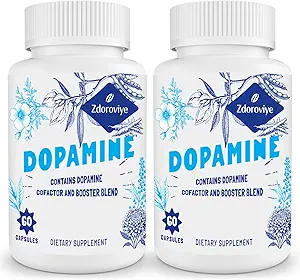 Dopamine Ergänzungen für Männer und Frauen - Enthält 500mg Mucuna Pruriens Extrakt (40% L-DOPA) - 60 Kapseln (2 Packung)