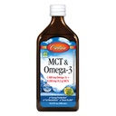 Carlson - MCT & Omega-3, 1480 mg Omega-3s, 9200 mg MCT, Keto-Friendly, Caprylic & Capric Acids, Energy Production, Fat Metabolism, Lemon-Lime, 500 mL (16.9 Fl Oz)