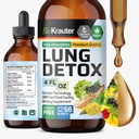 BIO KRAUTER Lung Detox Drops - Pure Vegan Lung Cleanse Liquid Form 4 Fl.Oz 56 Liefertage - Blend Mullein, Elderberry, Sting Nettle, Ginseng & Angelica Extracts - Respiratory Support