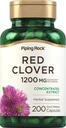 Piping Rock Red Clover Supplement | 200 Capsules | Herbal Blossom Extract | For Women and Men | Non-GMO, Gluten Free