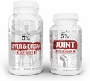 5% Ernährung 2-Stack | Leber & Organ Verteidiger mit NAC + Gelenk Verteidiger | Leber, Nieren, & Herz-Unterstützung + Kollagen, Glucosamin, Chondroitin, MSM, Hyaluronsäure, Kurkuma w/Bioperine