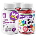 DR. MORITZ Magnesium Bundle - Gummi für Erwachsene (200mg, 30 Count) und Kinder Magnesium Gummies (60 Count, 2 Pack) - Sugar-Free