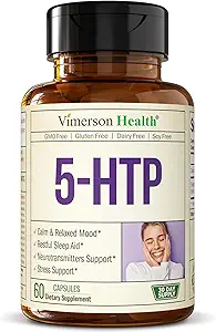 5HTP Serotonin Ergänzungen für Frauen und Männer. Schlafhilfe & okzialen Stress Support - 5 HTP Plus Ergänzung 200 mg mit Kalzium für Schlaf, ruhige Stimmung, & Neurotransmitter Unterstützung. 60 Kapseln in Vereinigte Staaten