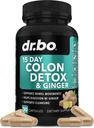 Colon Cleanser Detox für Weight Flush - 15 Tage Colon Cleanse Pillen mit Ginger - Fast Natural Laxative, Constipation Relief, Bowel Movement Supplements for Intestinal Stomach Bloating Gut Loss Support