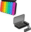 Daviky Pill Organizer 4 Mal pro Tag - Pill Organizer 3X pro Tag, Pille Box 7 Tag, Große Wochen Medizin Fall für Reisen mit abnehmbaren Behältern täglich Vitamine, Ergänzungen und Medikamente zu halten