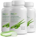 AloeCure Organic Aloe Vera Kapseln, 160.000mg Innere Aloe Blatt Äquivalent per Servieren, Stützgut, Verdauungs- und Immungesundheit, hilft Balanced Stomach Acidity, Aloin Free, 60Caps x 3Btl