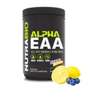 NutraBio Alpha EAA - All-Day Aminosäuren für Muskelwachstum und Hydration - Essential Amino Acids with Nootropics & Adaptogens- Full Spectrum EAA BCAA Powder - 30 Servietten - Blueberry Lemonade