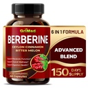 GriMed Berberine Supplement 9.500mg mit Ceylon Cinnamon Bitter Melon unterstützt gesundes Immunsystem - Made in USA