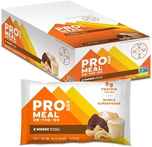 PROBAR - MEAL Bar, S'Mores, Non-GMO, Glutenfrei, Gesund, Pflanzenbasiert, Ganzwertige Inhaltsstoffe, Natürliche Energie (12 Zähler)