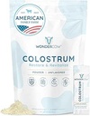 WONDERCOW Colostrum Supplement Pulver für Gut Gesundheit, Immununterstützung, Muskel Erholung & Wellness | Natürliche IgG reine ganze Bovine Colostrum Superfood, Unflavored, 30 Portionen