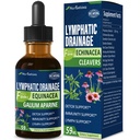 Cleavers lymphatic Drainage Tropfen für Lymphsystem Detox Cleanse, Lymphedema Support Supplement Formel w/Echinacea, Cat's Claw, Red Clover Extract Tincture, Verwendung mit Lymph Massage Tool. 2oz