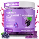 Joint Support Gummis mit Glucosamin Chondroitin, Sugar Free, 1500mg Extra Strength mit MSM & Turmeric (90 Count)