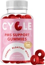 PMS Relief Gummies | Hormon Balance, Bloating, Hormonelle Akne & Mood Swing Unterstützung | Perioden Unterstützung Vitamine für Frauen | Vegan Gummy Supplement mit Chasteberry | Dong Quai, Cranberry, & Vitamin B6