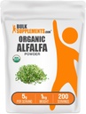BulkSupplements.com Bio Alfalfa Grass Powder - Alfalfa Supplement, Green Superfood Powder - Vegan & Glutenfrei, 5g pro Servierung, 1kg (2.2 lbs) (Pack mit 1)