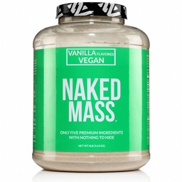 NAKED Vegan Maß - Vanille Vegan Gewicht Gainer - 1.230 Kalorien, Non-GMO, Soy & Gluten frei, keine künstlichen Zutaten - 8LB Bulk - 11 Servierungen