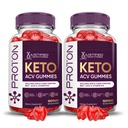 Justified Laboratories (2 Pack Proton Protein Keto ACV Gummis Advanced Formula 1000MG Proton Boost Formuliert mit Granatapfelfettpulver B12 Vegan Non GMO 120 Gummys