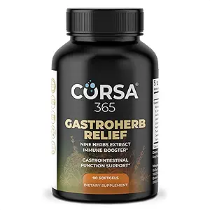 Gastroherb 9 Kräuterextrakt - luftgetragene Immununterstützungsergänzung - St Johns Wort Licorice Root Thyme Oil Immunity Supplement - Verdauungsenzyme Immunsystem Booster - 90 Softgels