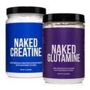 Naked Pure Micronized Creatine Monohydrate 100 Servierungen + 200 Servierungen Pure L-Glutamin Bundle: Vegan, Non-GMO, Glutenfrei. Minimieren Sie Muskel Breakdown und verbessern Sie Proteinsynthese. Nichts Künstliches