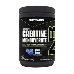 NutraBio Pure Micronized Creatine Monohydrate Powder Supplement, Blue Razz (300 g) - Unterstützt Bulk Muscle Energy, Recovery und Strength - HPLC Tested Creatine Powder Supplement für Männer und Frauen