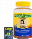 Frühlingstal Vegetarische Vitamin D3 Gummie, 2000 IU, 50 mcg, 160 Ct+Better Guide Vitamins Ergänzungen Buch kostenlos inklusive (Cannot separat verkauft)