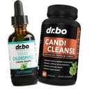 Chlorophyll flüssige Tropfen Körper Detox & Candi Cleanse - Vegan flüssige Chlorophyll Tropfen Odor Cleanse Supplement interner Deodorant - extra Strength Probiotic Oral Kräuter Oregano & Caprylic Säure Kapseln
