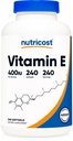 Nutricost Vitamin E 400 IU, 240 Softgel Kapseln - Glutenfrei, Non-GMO
