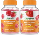 Lebensfähiges Magnesium + Melatonin 20mg, Gummies Bundle - Große Verkostung, Vitamin-Ergänzung, Glutenfrei, GVOfrei, Kaugummi