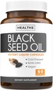 Black Seed Oil - 60 Softgel Kapseln (Non-GMO & Vegan) Premium Kaltgepresste Nigella Sativa produzieren reines schwarzes Cumin Samenöl mit Vitamin E - 500mg Jede, 1000mg pro 2 Kapsel Servieren