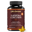 Life's Fortune Organic Turmeric Curcumin mit schwarzem Pfeffer und Ginger, Enhanced Absorption, Extra Strength Supplement, Joint & Immune Support, Non-GMO, 90 Cap - 2250mg
