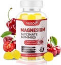 Magnesium-Glycinat-Gummien 500 Mg,Sugar freie Magnesiumergänzung Triple Magnesium Complex mit Malate 400 Mg, Citrate 400 Mg Ashwagandha 100 Mg Magnesium Supplement für Erwachsene - 60 Gummie