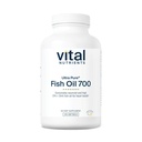 Ultrareines Fischöl 700 - unterstützt Herz, Gehirn und Gelenkgesundheit * - Nachhaltig gewonnene hohe EPA & DHA Omega-3-Fettsäure - Zitronengeschmack - Gluten, Milch & Soja frei - 120 Softgels