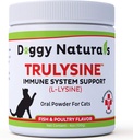 Trulysine L-Lysine für Katzen Immununterstützung Mundpulver 4oz/100g - Katzen & Kittens aller Altersgruppen, Niesen, Runny Nose Quitten, Wassery Eyes - Fisch & Geflügel Geschmack (U.S.A)(100 Gramm (500mg / Scoop)))