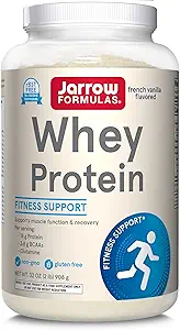 Jarrow Formeln Whey Protein mit 18g Protein, 3.8g BCAAs, & Glutamin, Nahrungsergänzungsmittel für Muskelfunktion und Erholungsunterstützung, 32oz Vanilla Flavored Powder, ca. 36 Tage Versorgung, Packung 6