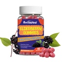 Elderberry-Gummien, Elderberry-Extrakt 300mg, mit Vitamin C und Zink, Erdbeer-Flavour-Gummien, Non-GMOs, Glutenfrei, Vegan-Friendly, Immununterstützung, 60 Count