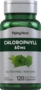 Piping Rock Chlorophyll Kapseln | 60 mg | 120 Pillen | Beilage für Frauen und Männer | von Mulberry Leaf | Non-GMO, Glutenfrei