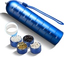 Wöchentliche Pille Organizer, 7 Tage extra große Kapazität Pille Box Fall, Pill Holder Container, Wasserdicht und große Kompartment für halten Ergänzungen, Vitamine, Fischöl und Medizin (blau)