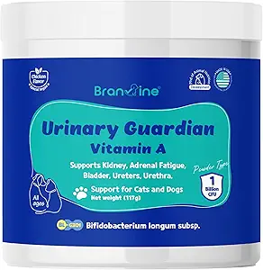 Urinary Guardian für Hunde und Katzen - Unterstützt Nieren, Nebennieren Fatigue, Blase, Urether, Urethra, Vegan Bacon Flavor (117g) (Vitamin A)