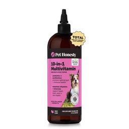 Dog Multivitamin Ergänzung mit Lachsöl für Hunde - Allergy Itch Relief, Verdauung, Haut &amp; Fleisch Gesundheit, Flüssige Ergänzung - Hundefutter Topper Bone Broth mit Präbiotika (12 oz)