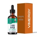 Vimergy Kids Organic Liquid B12 – Promotion du développement physique et de la fonction cognitive* – Soutien immunitaire à absorption rapide* – USDA Organic, Vegan, Non-OGM – 55 mL