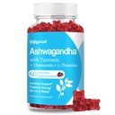 Ashwagandha Gummies mit L-Theanin, Ashwa Root Supplement Gummy für Frauen Männer, 60 gemischte Berry Flavored Gummies